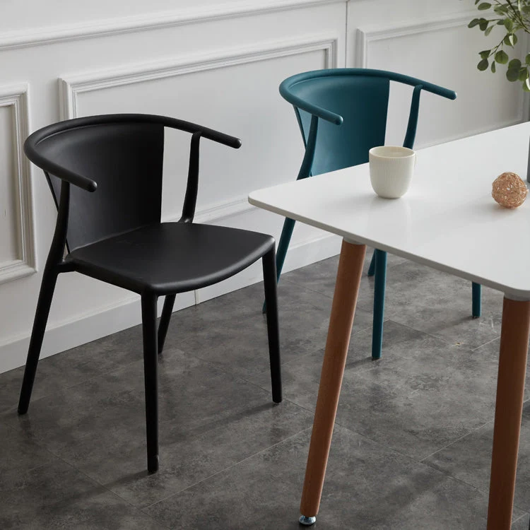 Poltrona da pranzo plastica multicolore Sedia stile moderno per sala da pranzo Clearhalo