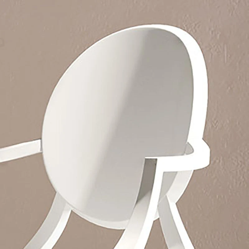 Poltrona da pranzo plastica stile nordico Sedia laterale da pranzo con schienale aperto per uso domestico Clearhalo
