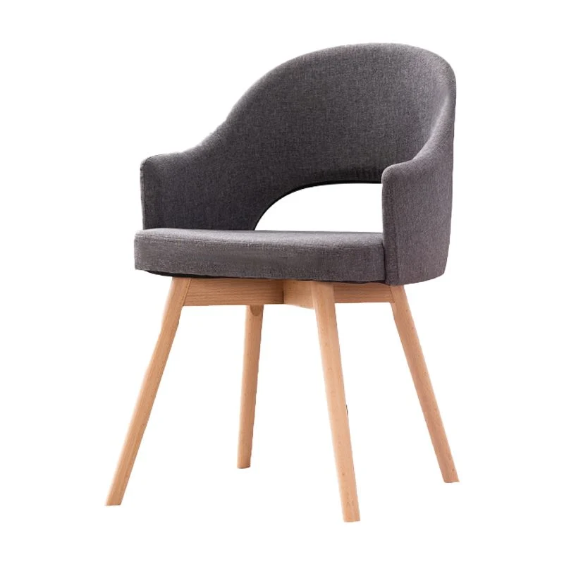 Poltrona da pranzo scandinava legno per interni ed esterni, con schienale aperto Clearhalo