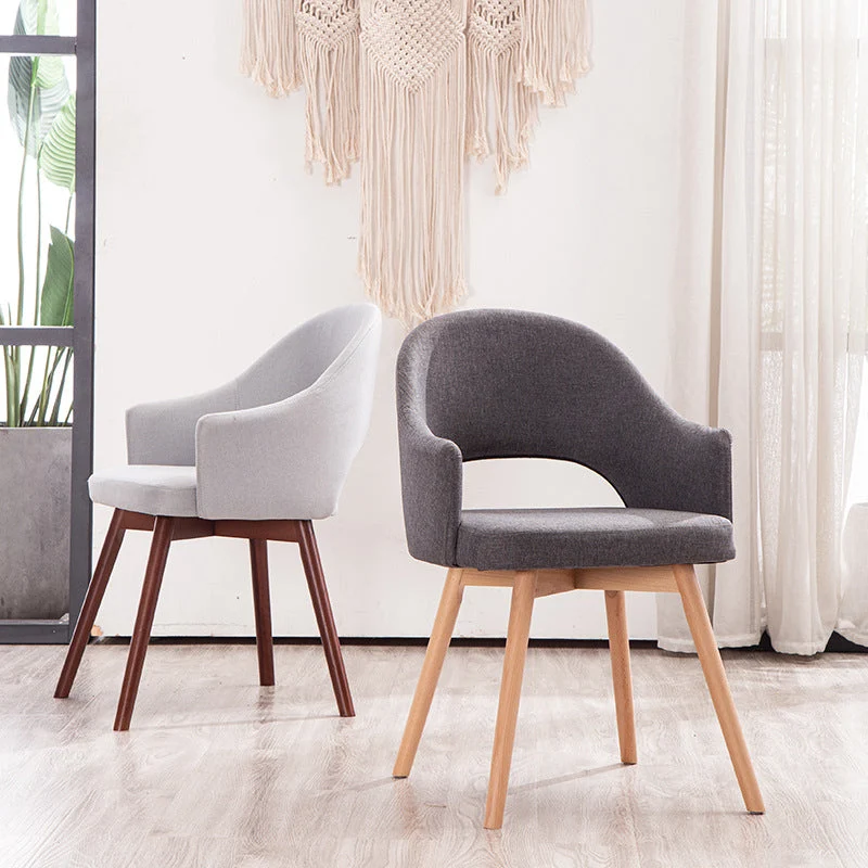 Poltrona da pranzo scandinava legno per interni ed esterni, con schienale aperto Clearhalo