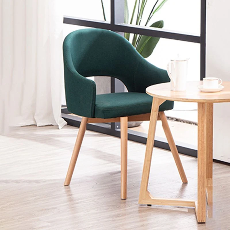 Poltrona da pranzo scandinava legno per interni ed esterni, con schienale aperto Clearhalo