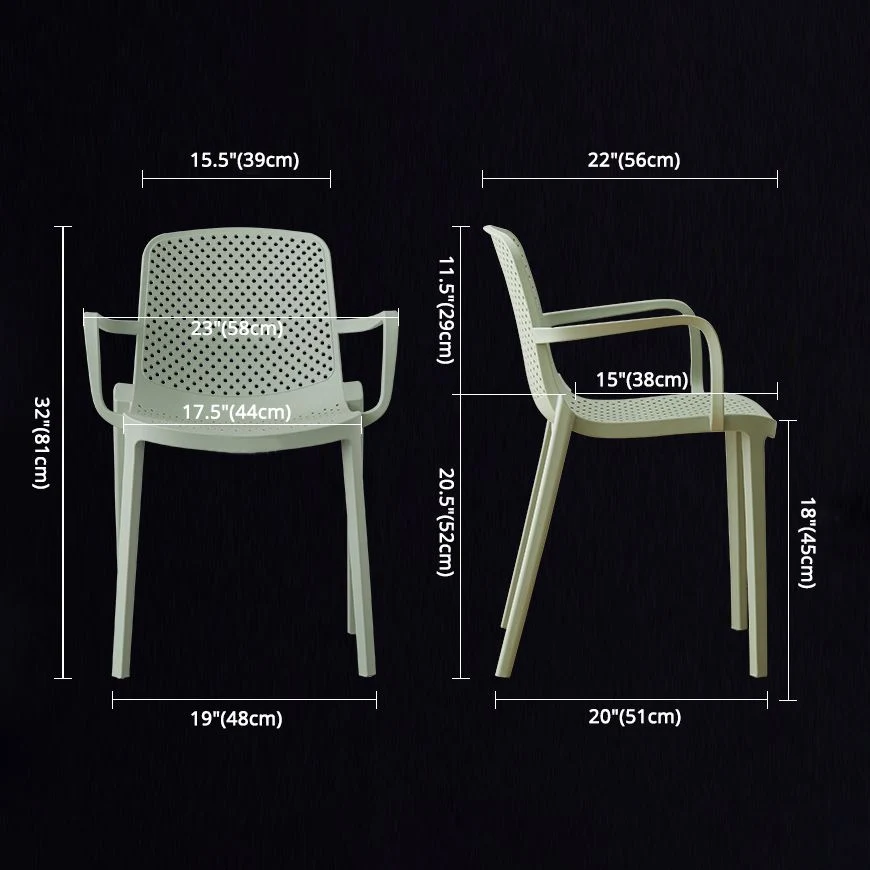 Poltrona da pranzo scandinava plastica Poltrona da pranzo da cucina con schienale massiccio Clearhalo