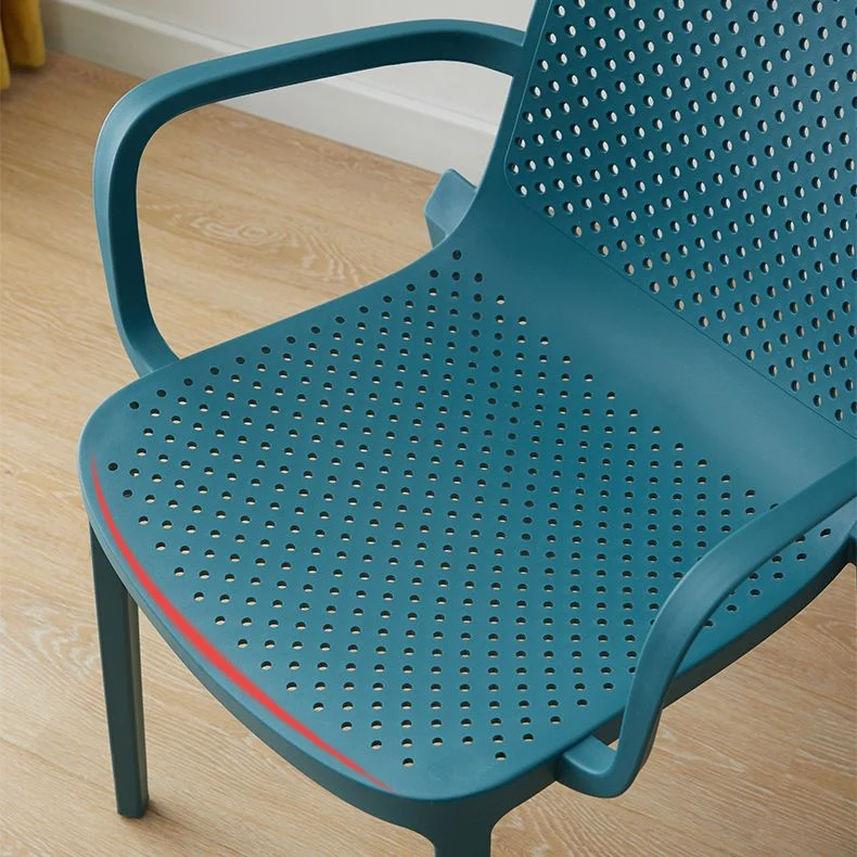 Poltrona da pranzo scandinava plastica Poltrona da pranzo da cucina con schienale massiccio Clearhalo