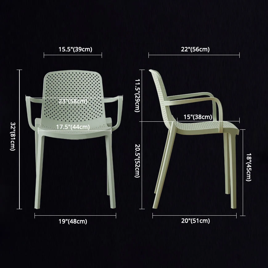 Poltrona da pranzo scandinava plastica Poltrona da pranzo da cucina con schienale massiccio Clearhalo