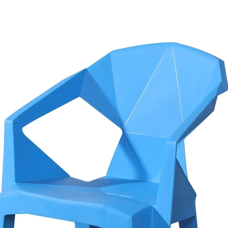 Poltrona da pranzo scandinava plastica, sedia laterale con schienale massiccio per uso domestico Clearhalo