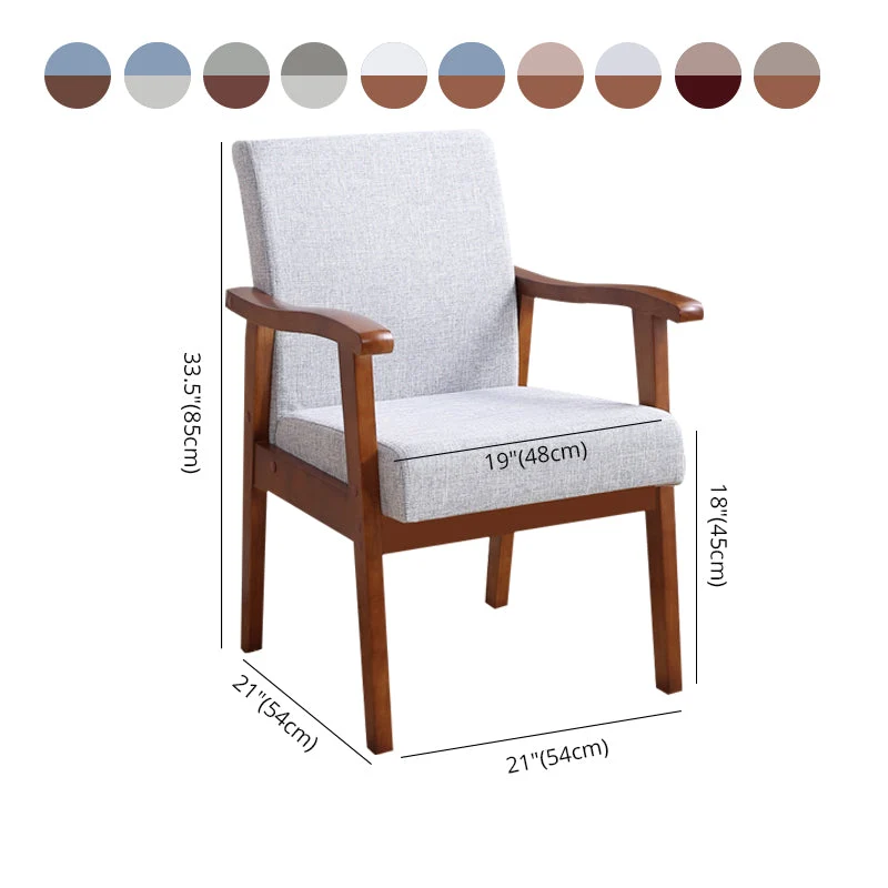 Poltrona da pranzo singola con schienale massiccio, poltrone imbottite e gambe legno Clearhalo