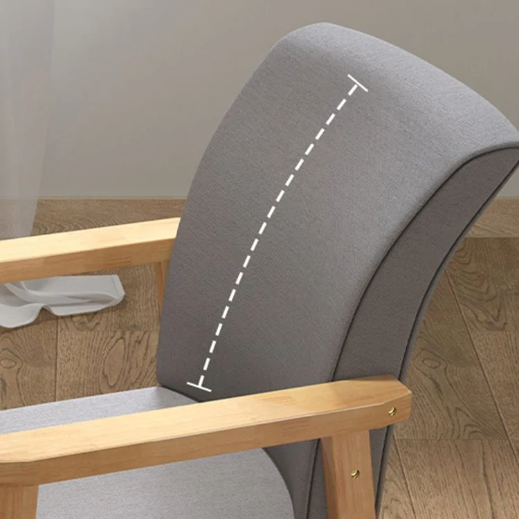 Poltrona da pranzo singola moderna con finitura opaca, imbottita, con schienale massiccio Clearhalo