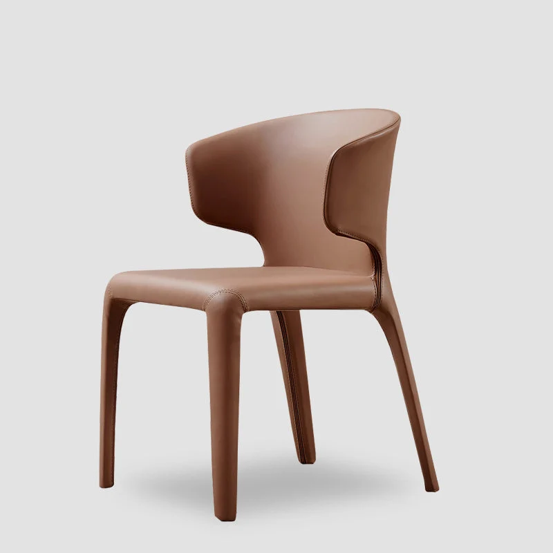 Poltrona da pranzo stile designer con finitura opaca, sedia da pranzo con schienale alare (set di 2) Clearhalo