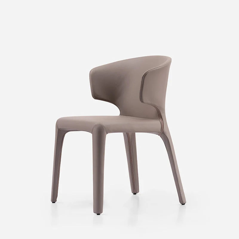 Poltrona da pranzo stile designer con finitura opaca, sedia da pranzo con schienale alare (set di 2) Clearhalo
