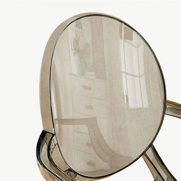 Poltrona da pranzo stile moderno plastica King Louis con schienale e braccioli Clearhalo
