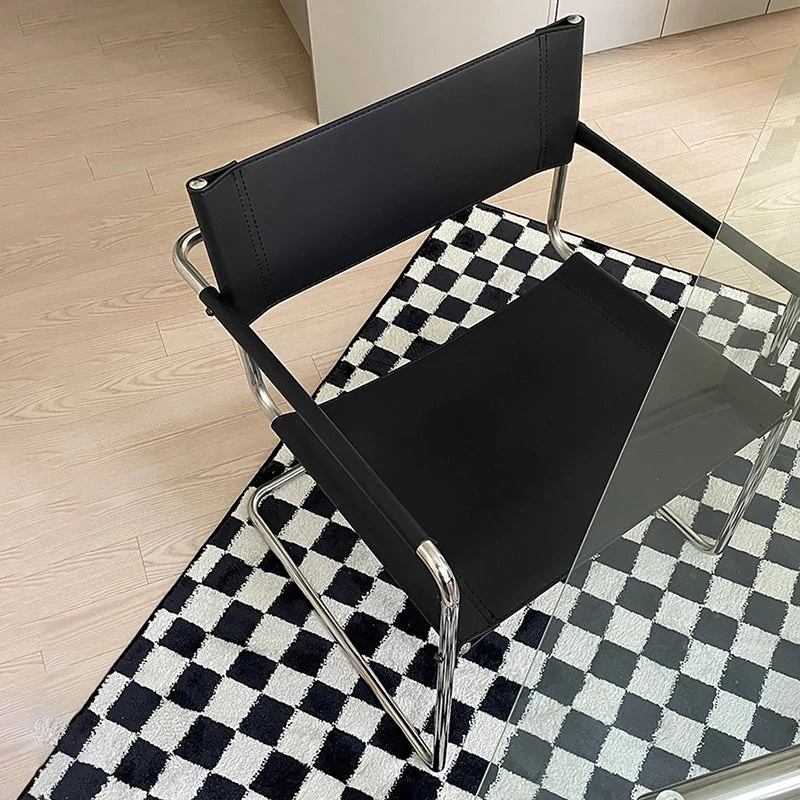 Poltrona da pranzo stile moderno Sedia da pranzo metallo con schienale aperto Clearhalo