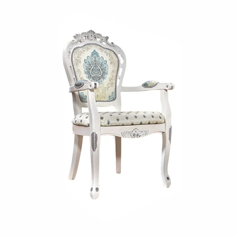 Poltrona da pranzo tessuto vittoriano per la casa King Louis con schienale finitura opaca (set di 2) Clearhalo