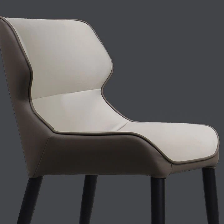 Poltrona da sala da pranzo imbottita metallo con schienale alto per la casa industriale (set di 2) Clearhalo