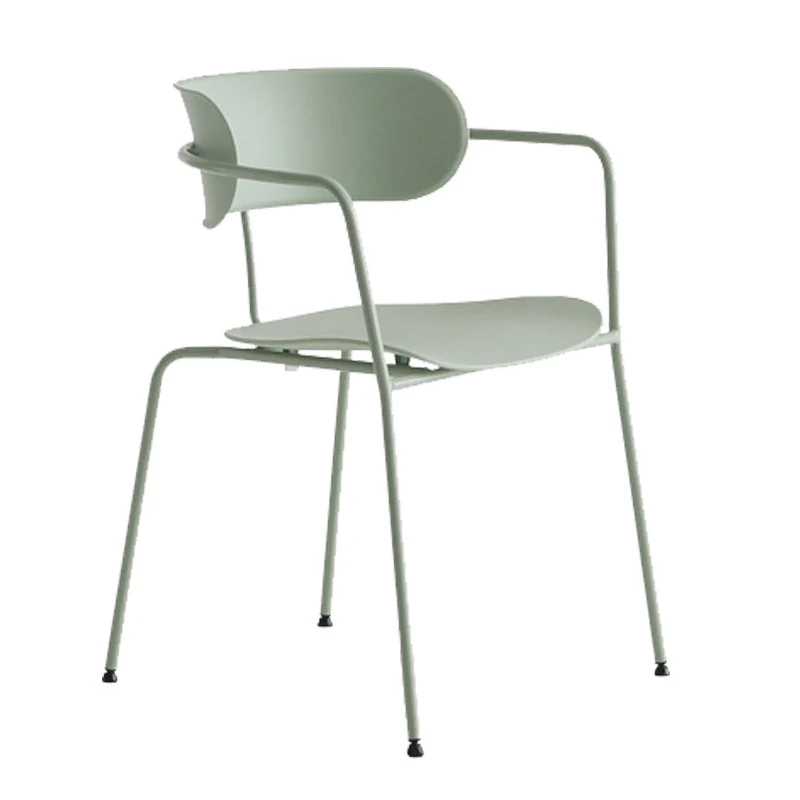 Poltrona stile moderno con schienale aperto plastica e base metallo Clearhalo