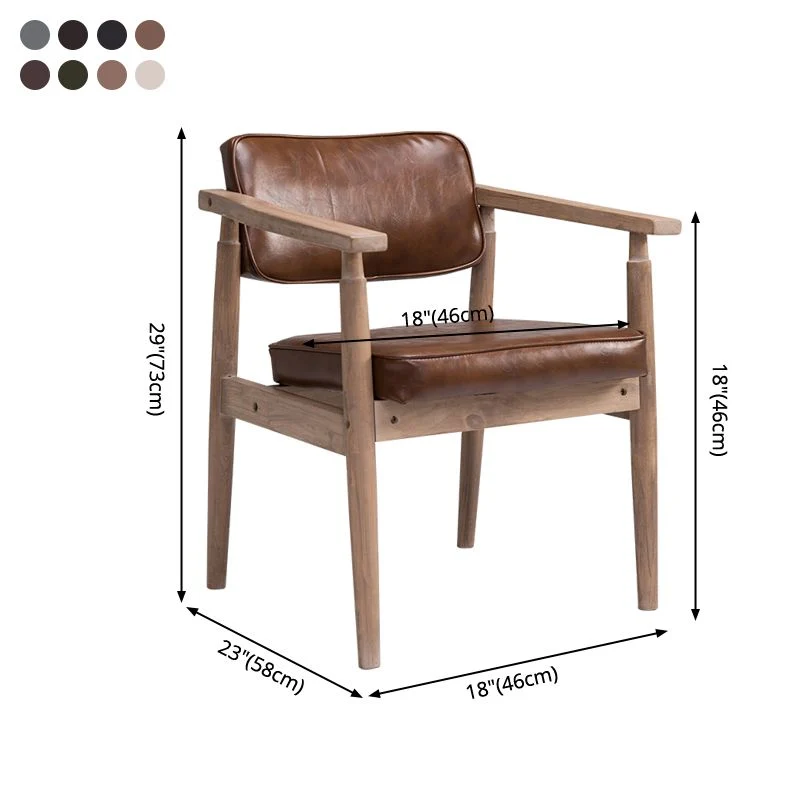 Poltroncina contemporanea per la casa Sedia da sala da pranzo singola legno imbottita con schienale aperto Clearhalo