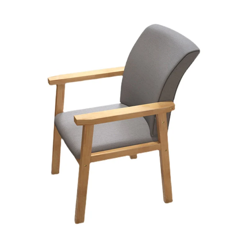 Poltroncina contemporanea per interni. Sedia singola per sala da pranzo legno imbottito con schienale massiccio Clearhalo