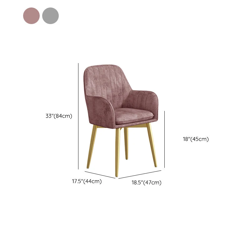 Poltroncina imbottita Glam Sedia da pranzo Parsons velluto per sala da pranzo Clearhalo