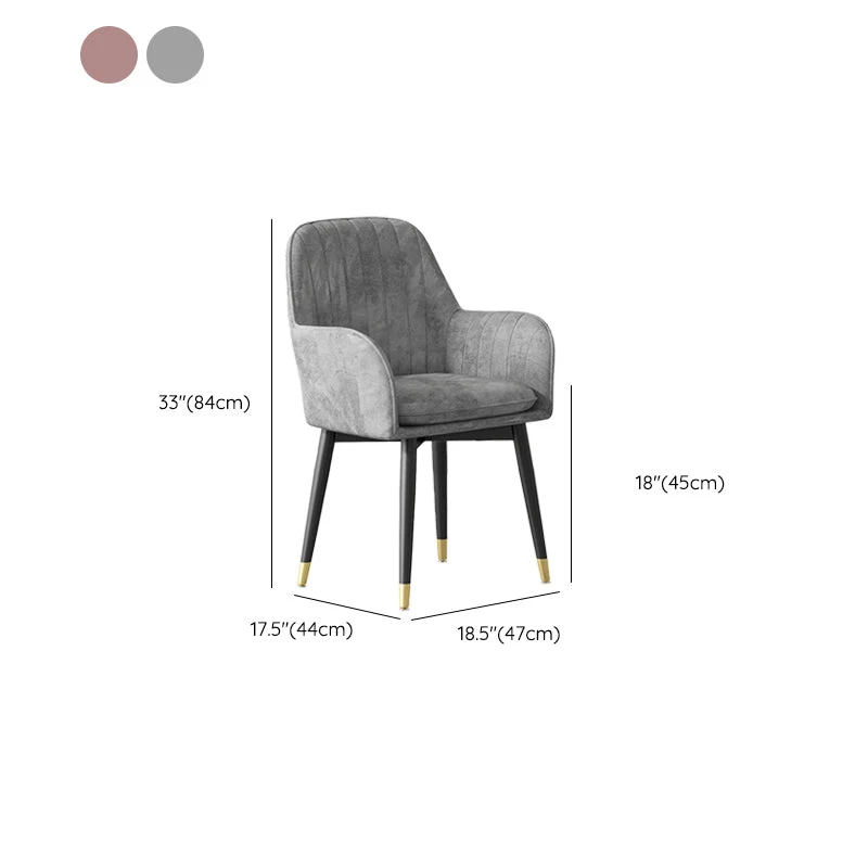 Poltroncina imbottita Glam Sedia da pranzo Parsons velluto per sala da pranzo Clearhalo
