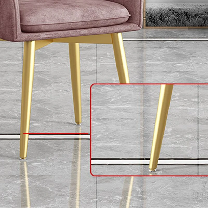 Poltroncina imbottita Glam Sedia da pranzo Parsons velluto per sala da pranzo Clearhalo