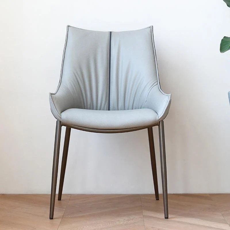 Poltroncina industriale con schienale massiccio metallo, sedia da sala da pranzo per interni Clearhalo