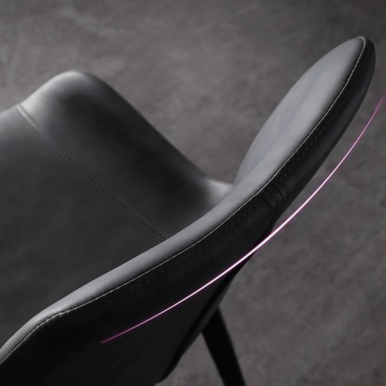 Poltroncina industriale per interni Sedia da sala da pranzo imbottita metallo con schienale massiccio Clearhalo