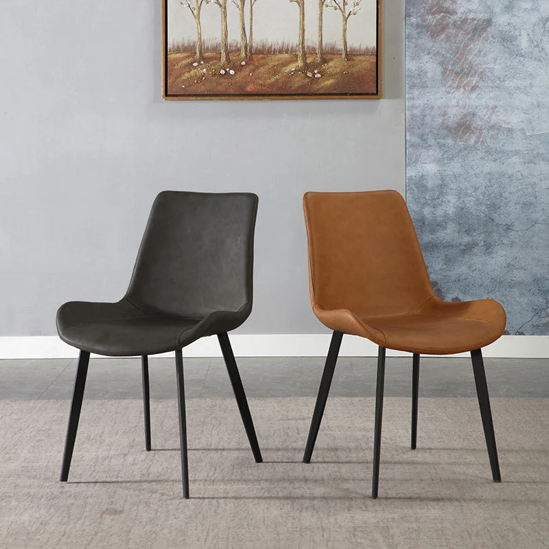 Poltroncina industriale per interni Sedia da sala da pranzo imbottita metallo con schienale massiccio Clearhalo
