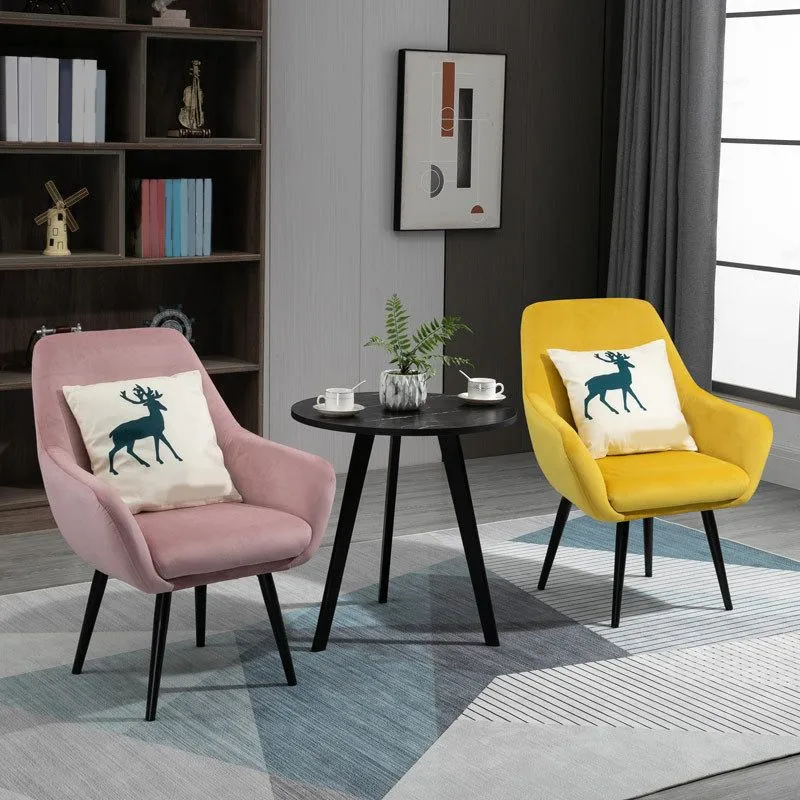 Poltroncina larga 24,8" cuoio rigenerato con quattro gambe base e braccioli svasati Clearhalo