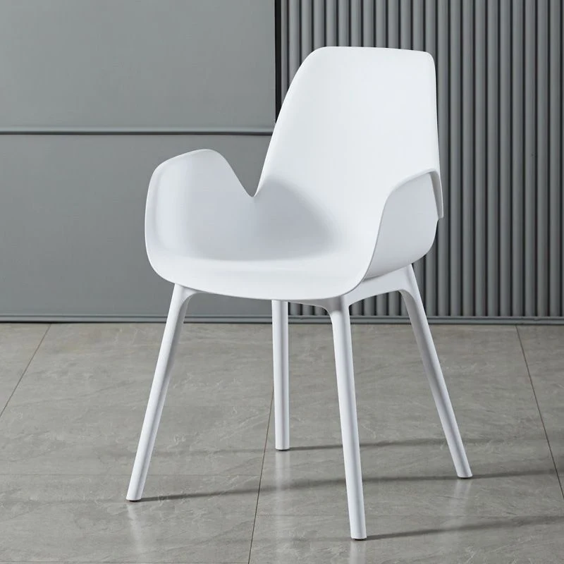 Poltroncina moderna plastica Parsons Chair con finitura opaca per cucina Clearhalo