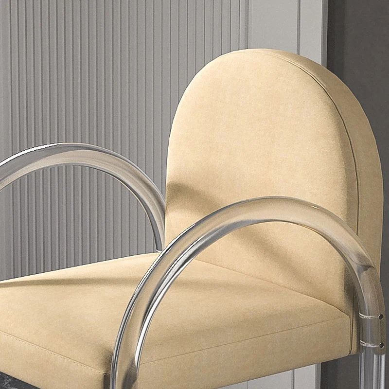 Poltroncina moderna e semplice con struttura acrilico, poltrona da pranzo per soggiorno Clearhalo