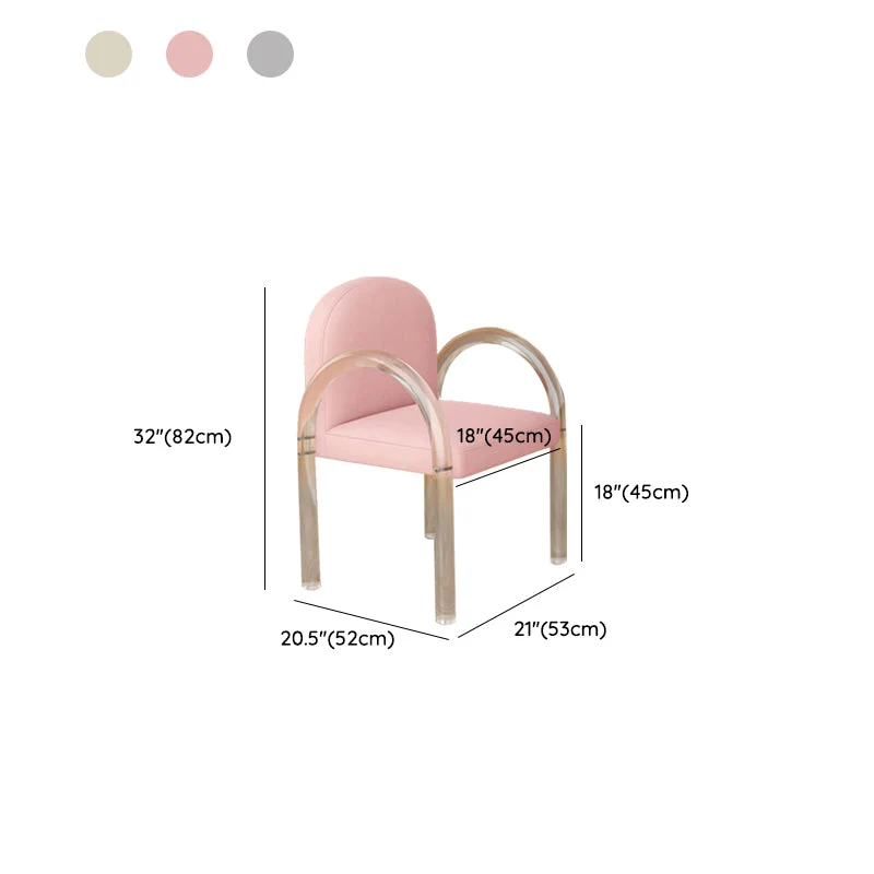 Poltroncina moderna e semplice con struttura acrilico, poltrona da pranzo per soggiorno Clearhalo