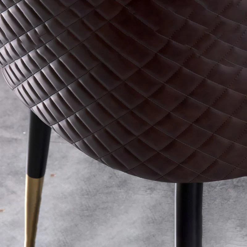 Poltroncina pelle Sedia da pranzo per interni stile glam per sala da pranzo Clearhalo