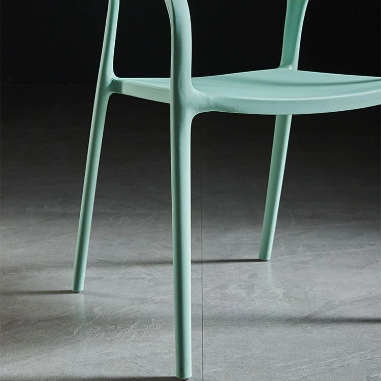 Poltroncina plastica per sala da pranzo, cucina scandinava, con schienale aperto Clearhalo