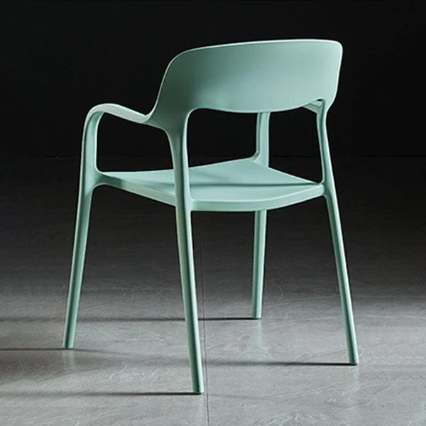 Poltroncina plastica per sala da pranzo, cucina scandinava, con schienale aperto Clearhalo
