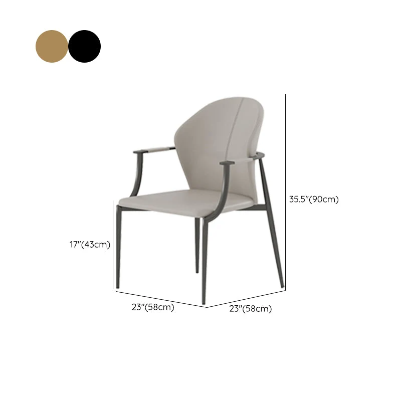 Poltroncina da pranzo con struttura acciaio inox Poltroncina imbottita pelle Clearhalo