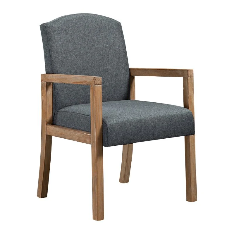 Poltroncina da pranzo contemporanea Sedia Parsons legno massello con finitura opaca con 4 gambe Clearhalo