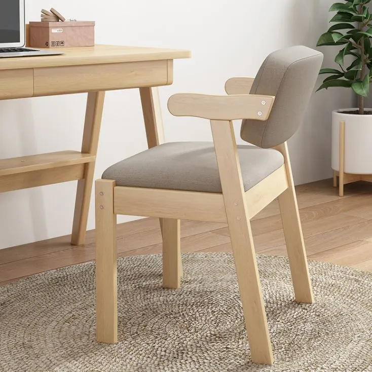 Poltroncina da pranzo moderna legno con cuscino colorato Sedia laterale da pranzo con schienale aperto Clearhalo