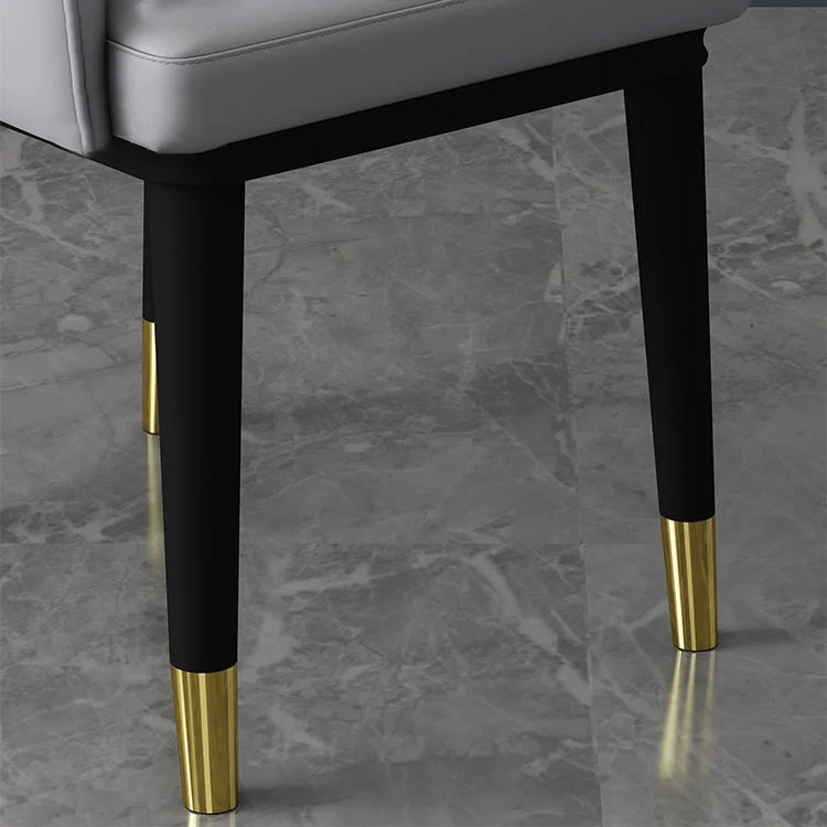 Poltroncina da pranzo moderna pelle con cuscino colorato Sedia Parsons per la casa Clearhalo