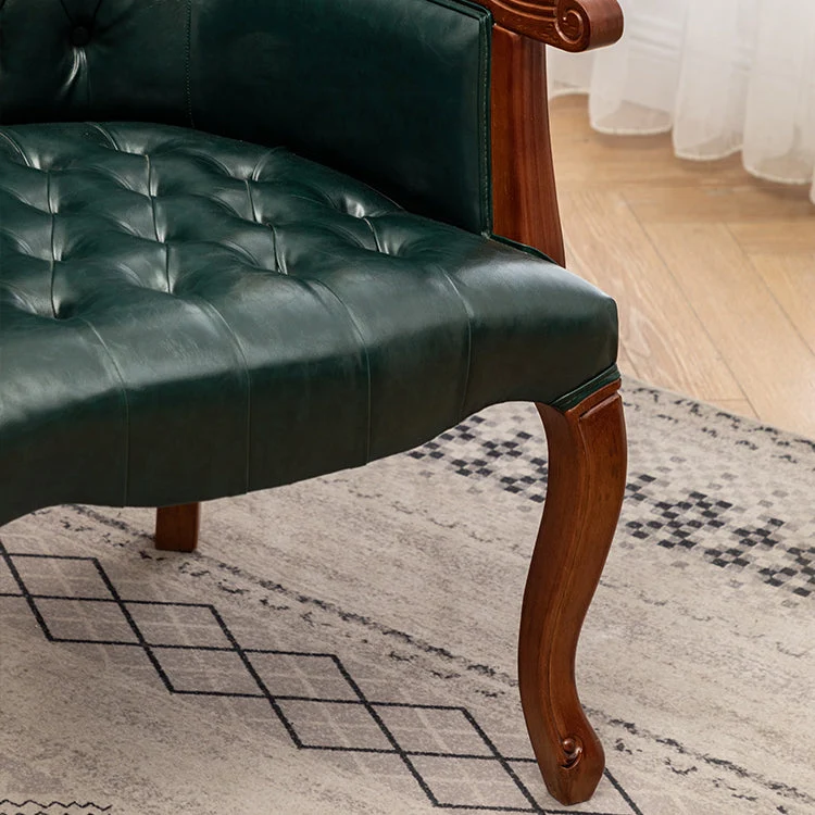Poltroncina da pranzo vittoriana Sedia laterale con schienale massiccio con 4 gambe legno per uso domestico Clearhalo