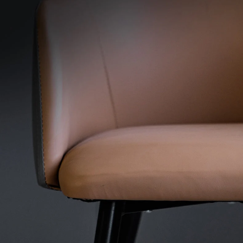 Poltroncina scandinava Home Parsons Sedia da sala da pranzo metallo con schienale imbottito Clearhalo