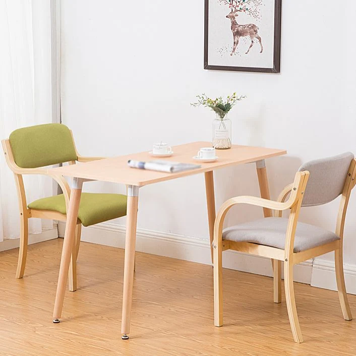 Poltroncina scandinava Home Sedia da sala da pranzo imbottita legno con schienale aperto Clearhalo