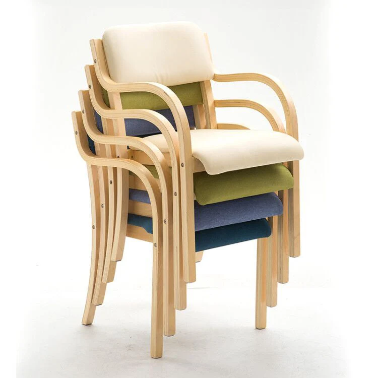 Poltroncina scandinava Home Sedia da sala da pranzo imbottita legno con schienale aperto Clearhalo