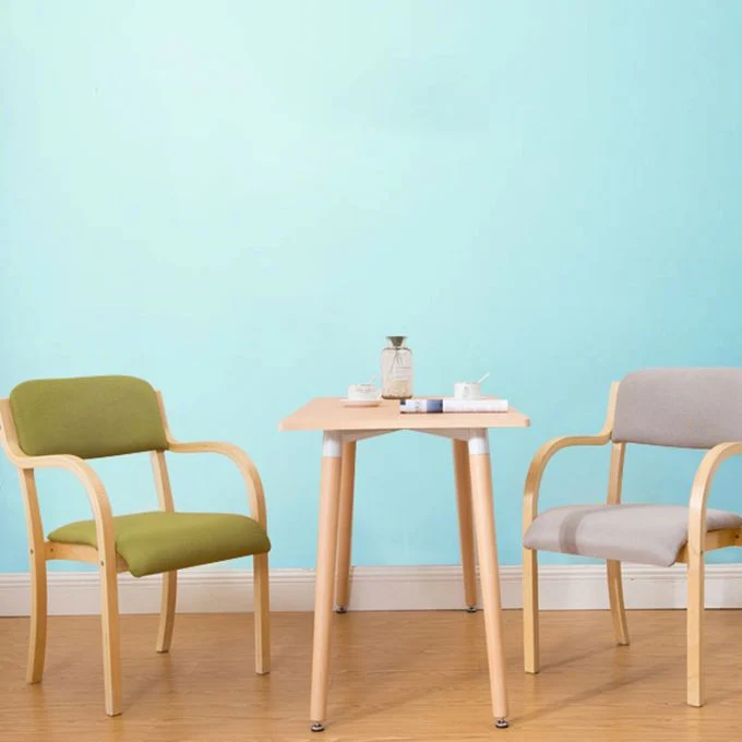Poltroncina scandinava Home Sedia da sala da pranzo imbottita legno con schienale aperto Clearhalo