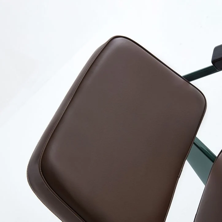 Poltroncina scandinava per la casa. Sedia da sala da pranzo imbottita metallo con schienale aperto Clearhalo