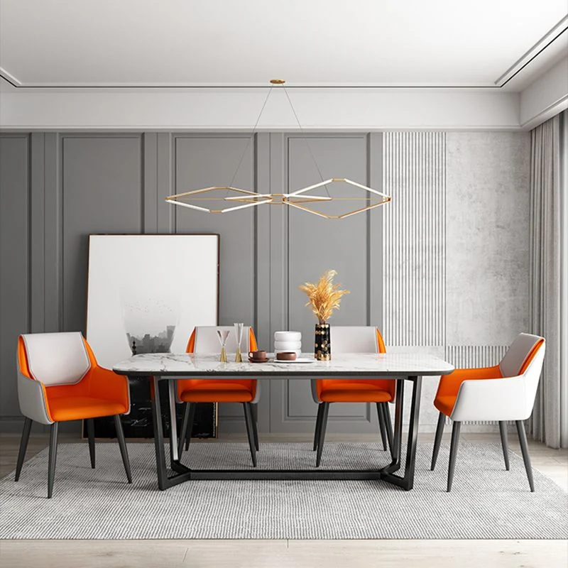 Poltroncina scandinava per la casa. Sedia da sala da pranzo imbottita metallo con schienale massiccio Clearhalo