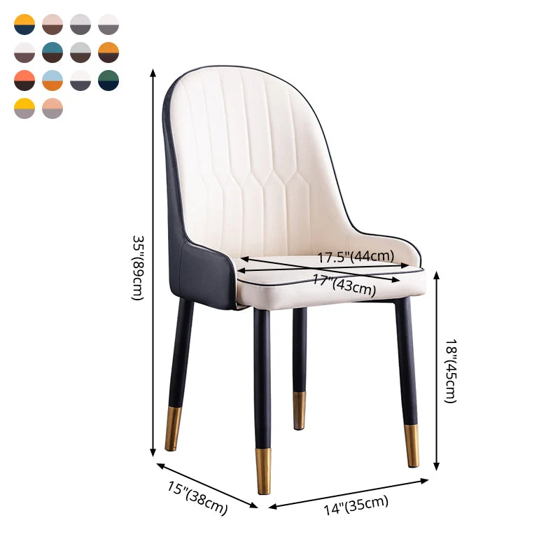 Poltroncina scandinava per interni Parsons, sedia da sala da pranzo metallo con schienale imbottito Clearhalo