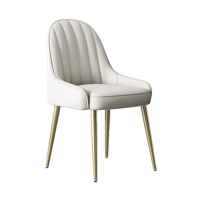 Poltroncina scandinava per interni Parsons, sedia da sala da pranzo imbottita con schienale metallo Clearhalo