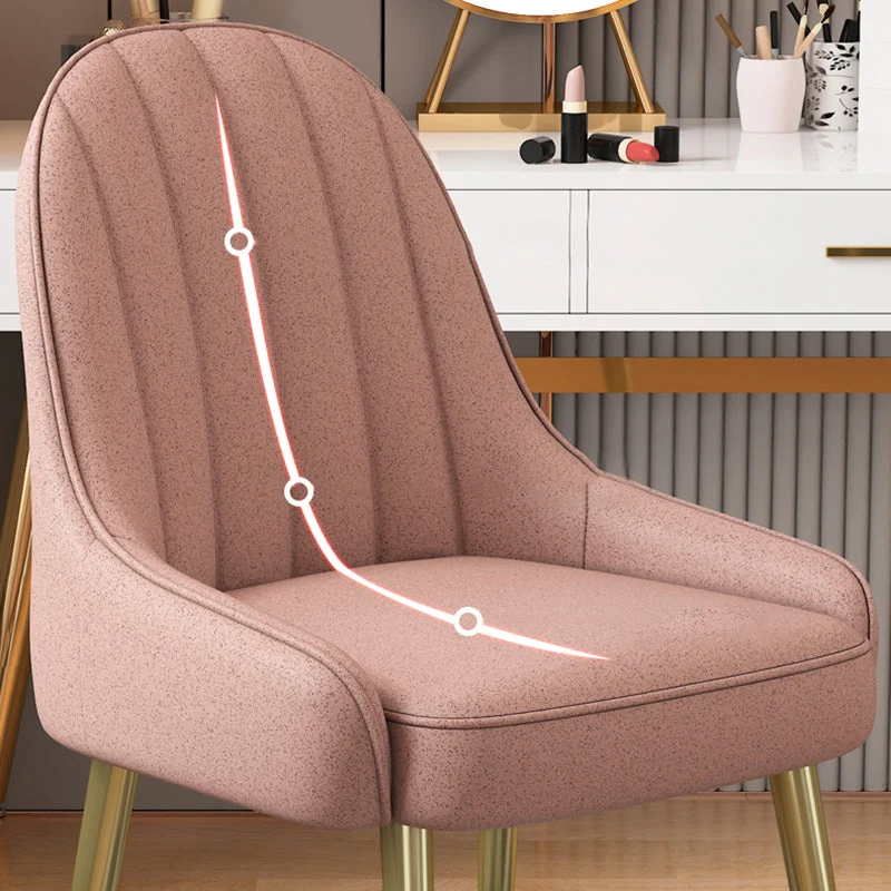 Poltroncina scandinava per interni Parsons, sedia da sala da pranzo imbottita con schienale metallo Clearhalo
