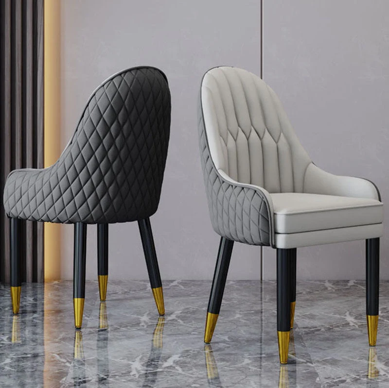 Poltroncina scandinava per interni, sedia da sala da pranzo imbottita legno con schienale Parsons Clearhalo