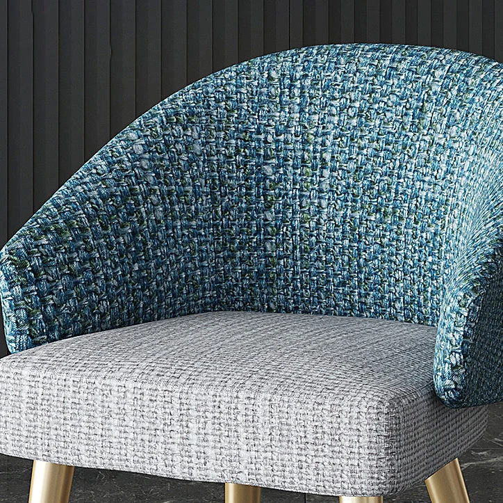 Poltroncina scandinava per interni Sedia da sala da pranzo imbottita Parsons con schienale metallo Clearhalo