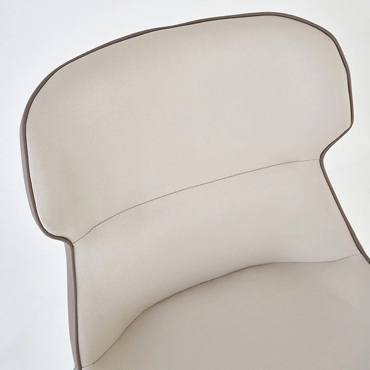 Poltroncina stile moderno con schienale alto e gambe metallo per uso domestico (set di 2) Clearhalo